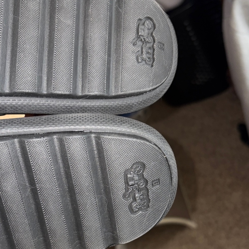Coach Textured Black Slides - Picture 2 of 5